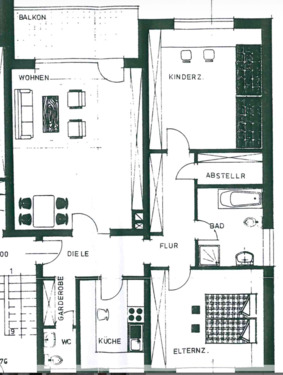 Foto - 3 Zimmer Etagenwohnung zur Miete in Reken