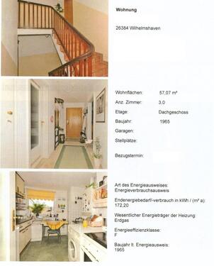 Foto - 3 Zimmer Dachgeschoßwohnung in Wilhelmshaven
