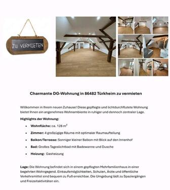 Foto - Charmante DG Wohnung zu vermieten