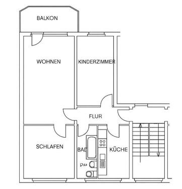 Foto - 3 Zimmer Etagenwohnung zur Miete in Bergen auf Rügen