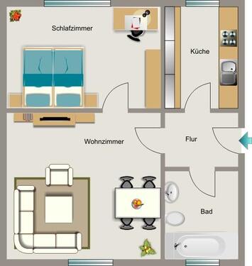 Foto - 2.5 Zimmer Erdgeschoßwohnung in Recklinghausen