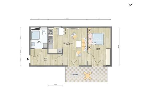 Foto - Moderne 2-Raumwohnung im Erstbezug mit Balkon oder Terrasse