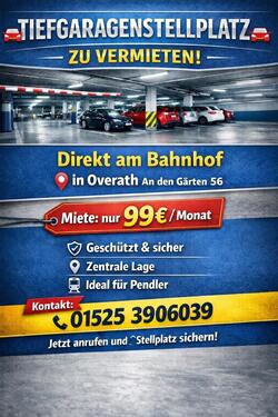 Foto - Tiefgaragenstellplatz in Overtah Bahnhof
