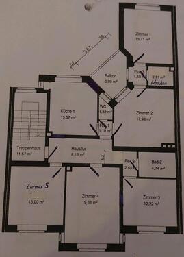 Foto - 5 Zimmer Wohnung mit Balkon in der 4 OG in der Bülowstr.