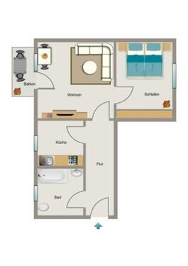 Foto - 2.5 Zimmer Etagenwohnung zur Miete in Duisburg