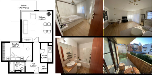 Foto - 2-Zimmer-Wohnung mit Balkon & TG-Stellplatz in 90763 Fürth