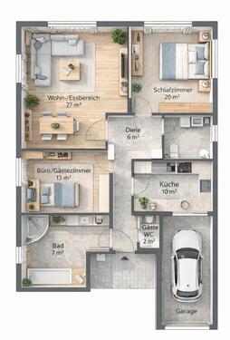 Foto - Zu vermieten 3 Zimmer Wohnung mit Garten und Garage