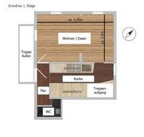 Charmantes Häuschen mit Dachterrasse & kleinem Garten - Ebhausen