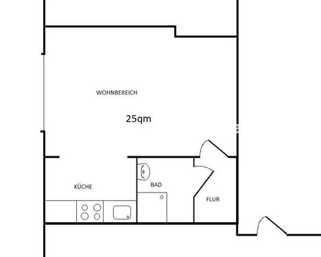 Foto - Wohnungsswap - 1 Zimmer, 24 m² - Grillparzerstraße, Hamburg-Nord, Hamburg