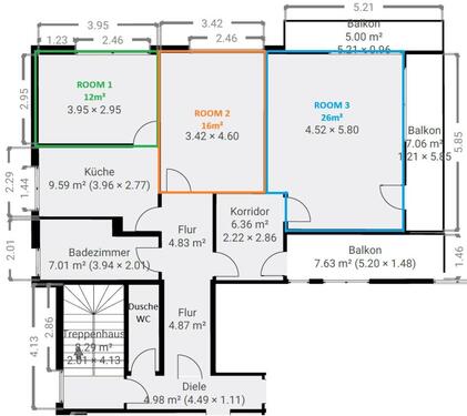 Foto - 3,5 Zimmer Wohnung (o. WG-Gründung) in Top-Lage Bingen-Büdesheim