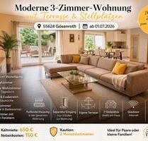 100 qm , 3-Zimmer-Wohnung , zwei Bäder , in Gösenroth ab Juli - Sohren