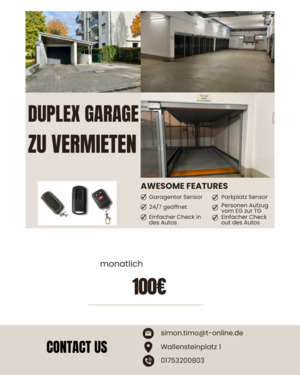 Foto - Stellplatz Duplex Garage - 95,00 EUR Miete,