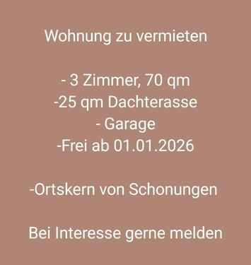 Foto - 3 zimmer Wohnung in Schonungen - 650,00 EUR Kaltmiete,