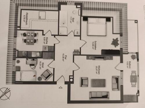 Foto - 3 Zimmer Etagenwohnung zur Miete in Varel