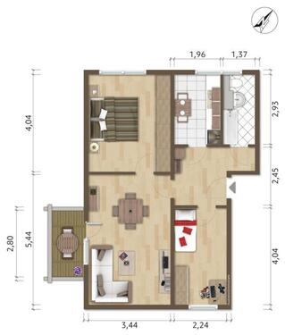 Foto - 3 Zimmer Etagenwohnung zur Miete in Hoyerswerda