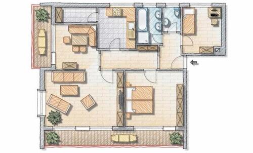 Foto - Schöne 3-Zimmer-Wohnung mit 2 Balkonen, Einbauküche & Garage