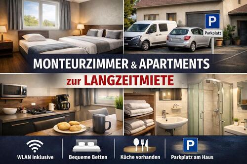 Foto - Monteurzimmer, voll ausgestattet mit Stellplatz