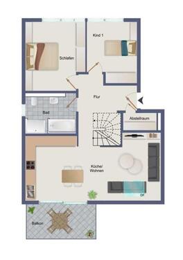 Foto - 4 Zimmer Maisonettenwohnung in Linkenheim-Hochstetten