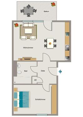 Foto - 2.5 Zimmer Erdgeschoßwohnung zur Miete in Gelsenkirchen