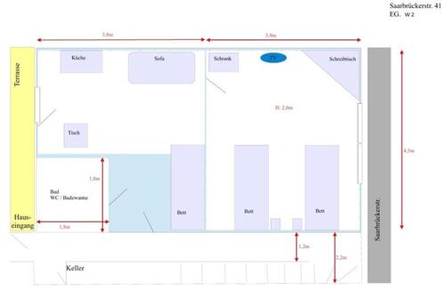 Foto - Wohnung, Möbliertes Studenten Studio - 35 m²