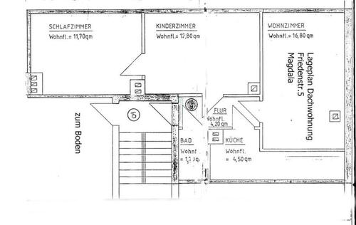 Foto - 3 Raum Dachwohnung in Magdala - 420,00 EUR Kaltmiete,