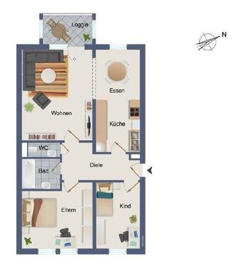Foto - 3,5 Zimmerwohnung in Bruchsal mit Duplexparker & Aussenstellplatz