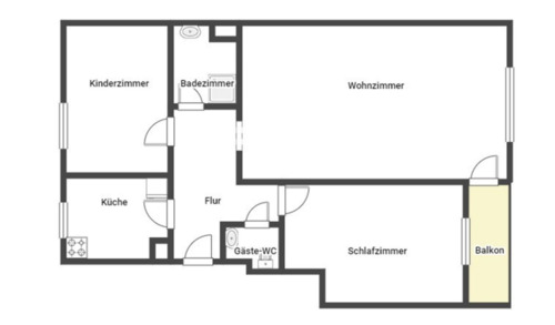 Foto - 3 Zimmer Etagenwohnung in Sachsenheim