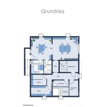 Foto - Gemütliches Büro im Souterrain eines Wohnhauses