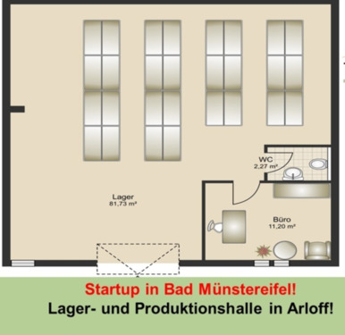 Foto - Startup in Bad Münstereifel! Lager und Produktionshalle in Arloff