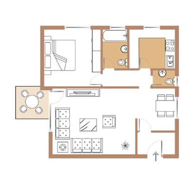 Foto - 2 12 Zimmer-Wohnung Wohnung zu vermieten