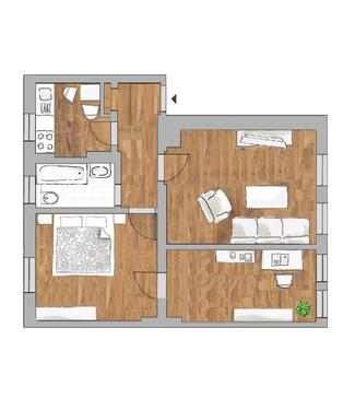 Foto - 3 Zimmer Etagenwohnung zur Miete in Guben