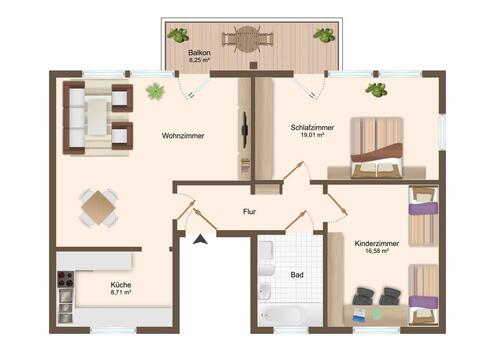Foto - Schöne 3 Zimmer-Attikawohnung über den Dächern von Müllheim