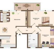 Schöne 3 Zimmer-Attikawohnung über den Dächern von Müllheim