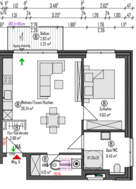 Foto - Neubauwohnung 2 Zimmer 1 OG + Balkon + Stellplatz, Gaste
