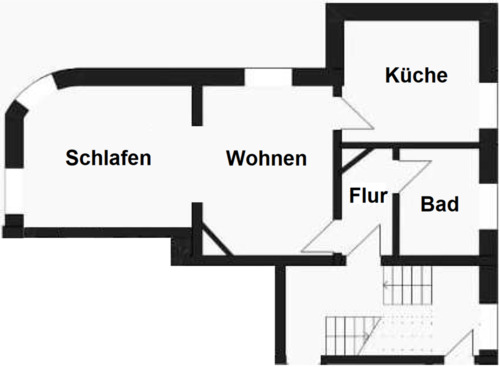 Foto - 2 Zimmer KDB in Hagen Haspe - 390,00 EUR Kaltmiete,