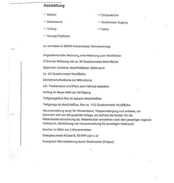 Foto - 2 Zimmer Etagenwohnung zum Kaufen in Friedrichshafen