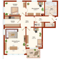 Sonnige 4-Zimmerwohnung mit Garage - Bad Wörishofen
