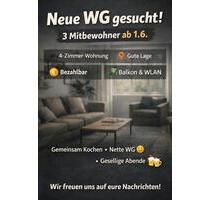 3 WG-Zimmer in Bremen ab 01.06. frei - gerne Azubisjunge Leute