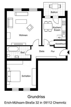 Foto - Eigentumswohnung auf dem Kaßberg - vermietet, 2-Raum, 83 m²