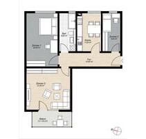 Helle 3-Zimmer-Wohnung in Zossen mit 85qm