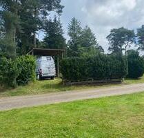 Camping Parzelle mit Carport + abschließbare Gartenbox m. Zubehör - Soltau