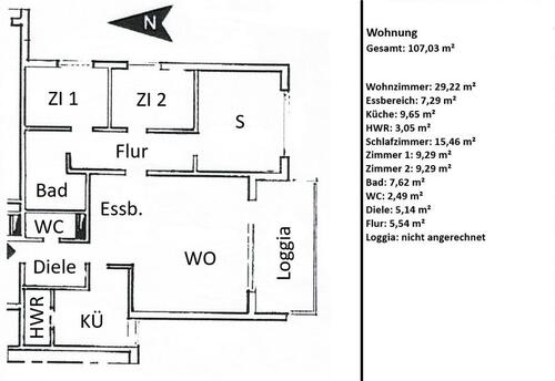 Foto - 4-Zimmer-Wohnung in Bad Bentheim nähe Schlosspark - ab 01.02.2026