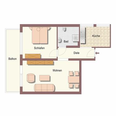 Foto - 2 Zimmer Etagenwohnung zur Miete in Horn-Bad Meinberg