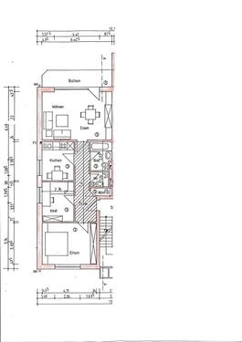 Foto - Mietwohnung mit Balkon, 80 qm 3ZKB, Gäste-WC,Carport zu vermieten