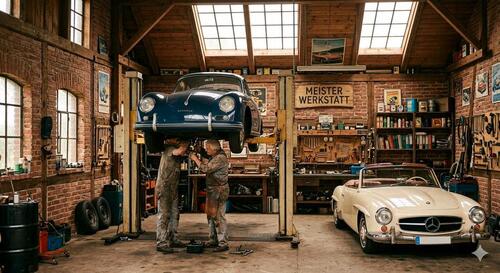 Foto - Arbeitsplatz für Autobastler privat in München Giesing