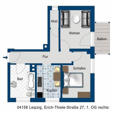 Foto - Etagenwohnung zur Miete in Leipzig