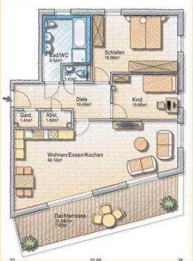 Foto - Neuwertige 3-Zi.-Wohnung mit gehobener Ausstattung