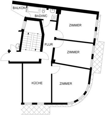 Foto - 3 Zimmer Etagenwohnung zur Miete in Hagen