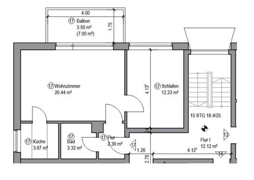 Foto - 2 Zimmer Etagenwohnung zur Miete in Oldenburg