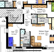 Erdgeschoss- Wohnung 3ZKB mit Tiefgarage und EBK - Wildeshausen